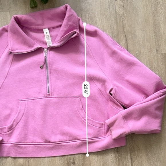 Lululemon Athletica Pink Scuba Oversized Funnel Neck Half Zip XL/XXL - Picture 5 of 11